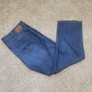 Mavi Zach Jeans Straight Leg Dark Wash Denim Modern Stretch Mens Size 40x32